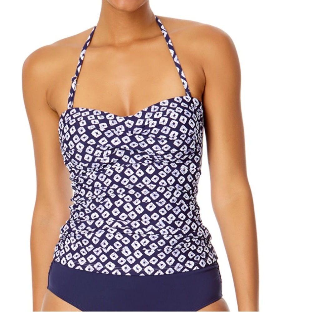 NWT - Anne Cole Shibori
Geo Twist Front Ban-deaukini